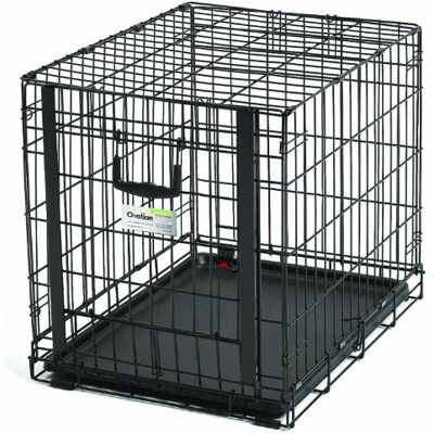 MidWest Homes for Pets Small Ovation Single Door Folding Dog Crate, 24-Inches, Space-Saving Patented Up & Away Door, Leak-Proof Pan, Divider Panel, Black MidWest Homes for Pets Small Ovation Single Door Folding Dog Crate, 24-Inches, Space-Saving Patented Up & Away Door, Leak-Proof Pan, Divider Panel, Black