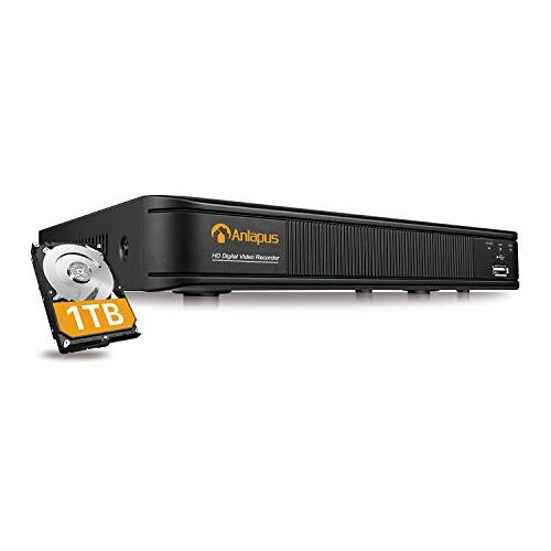 Anlapus 8-kanaals 1080P HD DVR netwerk video recorder recorder met 1TB harde schijf, ondersteunt TVI/CVI/AHD/960H 720P 1080P CCTV-systeem