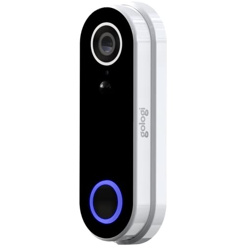 Gologi Video deurbel met camera, deurspion camera WLAN, video deurbel camera full HD, video deurintercom met camera incl. gong, met 32GB SD-kaart en cloudopslag, deurbel wit