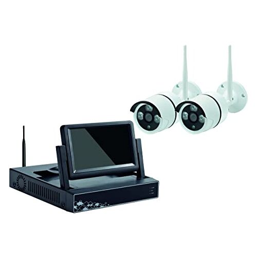 PROXE KIt NVR 4 kanalen met 7 inch monitor + 2 draadloze 2 MPX camera's