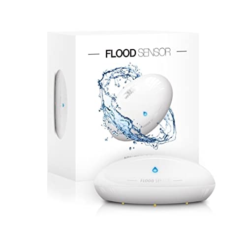 FIBARO Flood Sensor/Z-Wave Plus watermelder, overstroming, lek- en temperatuursensor, FGFS-101, wit