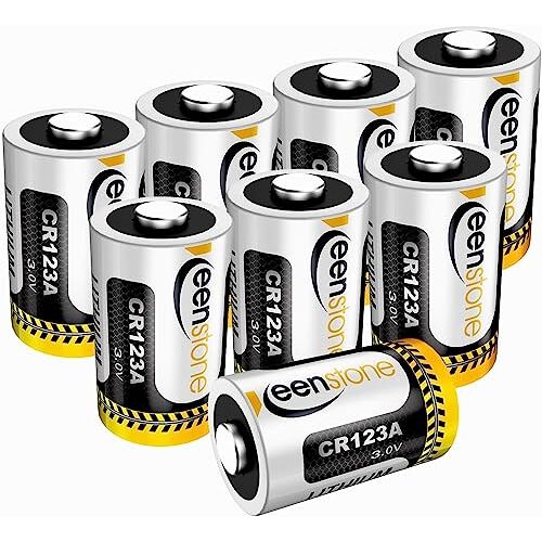 Keenstone CR123A 3 V Lithium,  1600 mAh CR17345 Lithium 3 V wegwerpbatterijen, 8 stuks voor alarm, zaklamp, camera 【Niet voor Arlo】 8 stuks