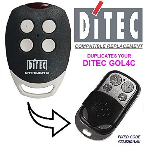 Ditec Ersatz Sender Ditec GOL4C compatibele handzender, zender vervanging 433,92MHz vaste code. TOP kwaliteit zender!!!