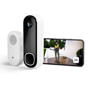 Arlo 2K Draadloze Video Deurbel & Gong, Directe Mobiele Oproep, 2K Video, 180˚ Nachtzicht, Sirene, Bewegingsdetectie, 2-Weg-Audio, Secure Proefperiode, 1 Deurbel & Gong Arlo 2K Draadloze Video Deurbel & Gong, Directe Mobiele Oproep, 2K Video, 180˚ Nachtzicht, Sirene, Bewegingsdetectie, 2-Weg-Audio, Secure Proefperiode, 1 Deurbel & Gong