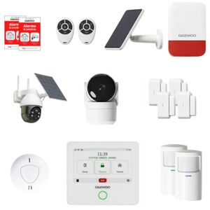 Daewoo Touch Ultra+ Smart Home Alarmpakket – draaibare buitencamera op zonne-energie, HD-binnencamera, sirene op zonne-energie en rookmelder – Alexa & Google Home Daewoo Touch Ultra+ Smart Home Alarmpakket – draaibare buitencamera op zonne-energie, HD-binnencamera, sirene op zonne-energie en rookmelder – Alexa & Google Home