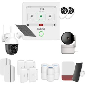 Daewoo AM502 WLAN/GSM Touch 4,3 inch Smart alarmpakket, draadloos en zonder abonnement, compatibel met dieren, inclusief detectoren + Full HD bewakingscamera, mobiele app inbegrepen Daewoo AM502 WLAN/GSM Touch 4,3 inch Smart alarmpakket, draadloos en zonder abonnement, compatibel met dieren, inclusief detectoren + Full HD bewakingscamera, mobiele app inbegrepen