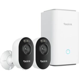 REOLINK 2K-buitenbewakingscameraset met Home Hub Mini, kleuren-nachtzicht, 2,4/5 GHz dual-band wifi, intelligente detectie, geen abonnementskosten, Lumus-plug-in 2-cameraset REOLINK 2K-buitenbewakingscameraset met Home Hub Mini, kleuren-nachtzicht, 2,4/5 GHz dual-band wifi, intelligente detectie, geen abonnementskosten, Lumus-plug-in 2-cameraset