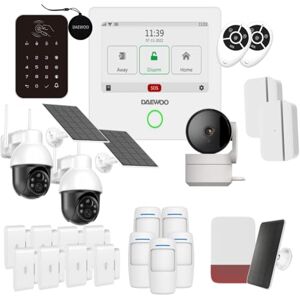 Daewoo AM505 WLAN/GSM Touch 4,3 inch Smart Alarmset, draadloos en zonder abonnement, compatibel met dieren, inclusief detectoren + Full HD bewakingscamera, mobiele app inbegrepen Daewoo AM505 WLAN/GSM Touch 4,3 inch Smart Alarmset, draadloos en zonder abonnement, compatibel met dieren, inclusief detectoren + Full HD bewakingscamera, mobiele app inbegrepen