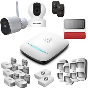 Daewoo Alarmpakket PA511Z – Full 4G & Zigbee alarmsysteem, diervriendelijk, professionele kwaliteit, afstandsbediening, buitensirene, 2 camera's, compatibel met Amazon Alexa, Google Home Daewoo Alarmpakket PA511Z – Full 4G & Zigbee alarmsysteem, diervriendelijk, professionele kwaliteit, afstandsbediening, buitensirene, 2 camera's, compatibel met Amazon Alexa, Google Home