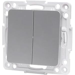 VoltShine Zilveren tweeweg-schakelaar-accessoire met twee inbouwsleutels, ideaal als aanvulling op de elektrische installatie en voor een elegante en functionele afwerking in elke ruimte. VoltShine Zilveren tweeweg-schakelaar-accessoire met twee inbouwsleutels, ideaal als aanvulling op de elektrische installatie en voor een elegante en functionele afwerking in elke ruimte.
