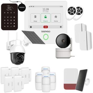 Daewoo AM503 WiFi/GSM Touch 4,3 inch Smart Alarmset, draadloos en zonder abonnement, compatibel met dieren, inclusief detectoren + Full HD bewakingscamera, mobiele app inbegrepen Daewoo AM503 WiFi/GSM Touch 4,3 inch Smart Alarmset, draadloos en zonder abonnement, compatibel met dieren, inclusief detectoren + Full HD bewakingscamera, mobiele app inbegrepen