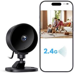WOLFANG Wifi Binnencamera 1080P, Beveiligingscamera Binnen met Nachtzicht, Bewegingsdetectie, Tweerichtingsaudio, Compatibel met Alexa & Google Home, Alleen 2,4 GHz Wifi WOLFANG Wifi Binnencamera 1080P, Beveiligingscamera Binnen met Nachtzicht, Bewegingsdetectie, Tweerichtingsaudio, Compatibel met Alexa & Google Home, Alleen 2,4 GHz Wifi