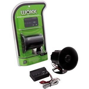 Wokk Elektronische sirene met 3 geluiden en besturingseenheid, 12V Wokk Elektronische sirene met 3 geluiden en besturingseenheid, 12V