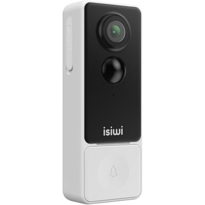 Isiwi Dlin+ Smart Wi-Fi video-intercomsysteem, werkt op batterijen, 2K video-deurbel met nachtzicht, intelligente personenherkenning AI, PIR, bidirectionele audio, IP65, Alexa/Google ISW-ITCBT3MP Isiwi Dlin+ Smart Wi-Fi video-intercomsysteem, werkt op batterijen, 2K video-deurbel met nachtzicht, intelligente personenherkenning AI, PIR, bidirectionele audio, IP65, Alexa/Google ISW-ITCBT3MP