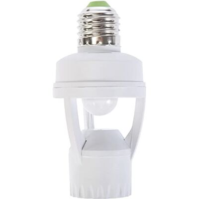 ELECTRALINE 58309 E27 Fitting met Sensoren - Portalampada con Sensore Crepuscolare e di Movimento, Bianco ELECTRALINE 58309 E27 Fitting met Sensoren - Portalampada con Sensore Crepuscolare e di Movimento, Bianco