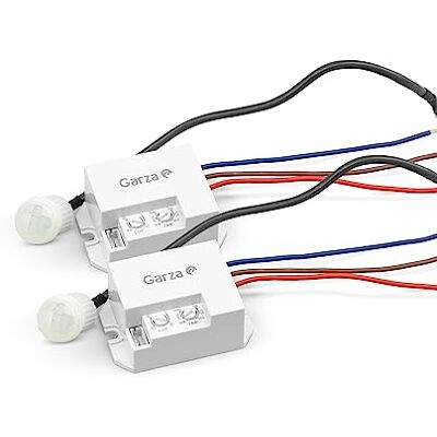 Garza Set van 2 infrarood bewegingsmelders, geïntegreerd, onzichtbaar, detectiehoek 360 graden Garza Set van 2 infrarood bewegingsmelders, geïntegreerd, onzichtbaar, detectiehoek 360 graden