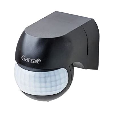 Garza Mini infrarood bewegingsmelder voor binnen en buiten, IP44, tijd en helderheid instelbaar, detectiehoek 180°, zwart Garza Mini infrarood bewegingsmelder voor binnen en buiten, IP44, tijd en helderheid instelbaar, detectiehoek 180°, zwart