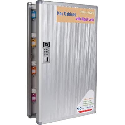 TUKA-i-AKUT Sleutelkast TKD8651-96 met elektronisch slot, metalen sleutelkast voor wandmontage, met sleutelhangers + montageset, sleutelopslag, sleutelkluis, aluminiumlegering met digitaal slot, TUKA-i-AKUT Sleutelkast TKD8651-96 met elektronisch slot, metalen sleutelkast voor wandmontage, met sleutelhangers + montageset, sleutelopslag, sleutelkluis, aluminiumlegering met digitaal slot,