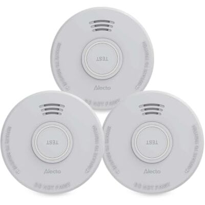 Alecto Rookmelder SD110 fotoelektrisch 85 dB alarm 9V batterij 10 jaar levensduur 3 stuks Alecto Rookmelder SD110 fotoelektrisch 85 dB alarm 9V batterij 10 jaar levensduur 3 stuks