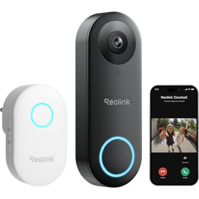 REOLINK 2K+ Video Deurbel Wi-Fi met Camera, Groothoek, Tweeweg Audio, Slimme Menselijke Detectie en Waarschuwingen, 2.4/5GHz WiFi, SD-kaartsleuf, met Chime, Video Doorbell WiFi (Plug-in Versie) REOLINK 2K+ Video Deurbel Wi-Fi met Camera, Groothoek, Tweeweg Audio, Slimme Menselijke Detectie en Waarschuwingen, 2.4/5GHz WiFi, SD-kaartsleuf, met Chime, Video Doorbell WiFi (Plug-in Versie)