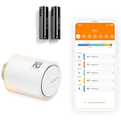 netatmo Slimme Radiatorkraan Bediening op Afstand Energiebesparing Accessoire voor de Slimme Thermostaat en voor het Pakket voor collectieve verwarming, NAV -AMZ netatmo Slimme Radiatorkraan Bediening op Afstand Energiebesparing Accessoire voor de Slimme Thermostaat en voor het Pakket voor collectieve verwarming, NAV -AMZ