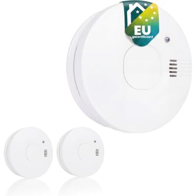 Smartwares set van 2 rookmelders Vervangbare batterijen met een levensduur van 5 jaar Snelle en betrouwbare detectie 85 dB FSM-11752 Smartwares set van 2 rookmelders Vervangbare batterijen met een levensduur van 5 jaar Snelle en betrouwbare detectie 85 dB FSM-11752