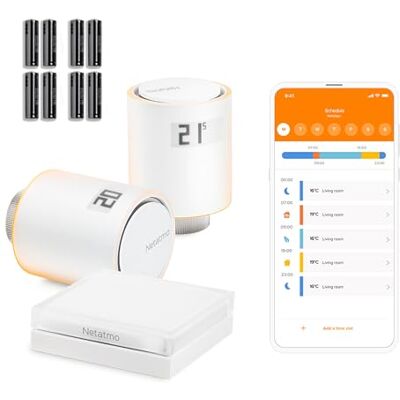 netatmo Startpakket Slimme Radiatorkraan Bediening op Afstand Energiebesparing Pakket voor collectieve verwarming, Compatibel met Alexa, Apple en Google Home, NVP-AMZ netatmo Startpakket Slimme Radiatorkraan Bediening op Afstand Energiebesparing Pakket voor collectieve verwarming, Compatibel met Alexa, Apple en Google Home, NVP-AMZ