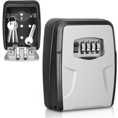 Oamwrae Sleutelkluis, Key Lock Box Buiten Met 4-Cijferige Combinatiecode, aan De Muur Bevestigd, Waterdicht En Veilig Grote Sleutelkastjes Voor Home Garage Office Buiten Oamwrae Sleutelkluis, Key Lock Box Buiten Met 4-Cijferige Combinatiecode, aan De Muur Bevestigd, Waterdicht En Veilig Grote Sleutelkastjes Voor Home Garage Office Buiten