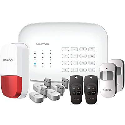 Daewoo WiFi / GSM alarmsysteem model Home met geïntegreerde sirene en accu, RFID, met 11 accessoires, sirene, compatibel met -camera's Daewoo WiFi / GSM alarmsysteem model Home met geïntegreerde sirene en accu, RFID, met 11 accessoires, sirene, compatibel met -camera's