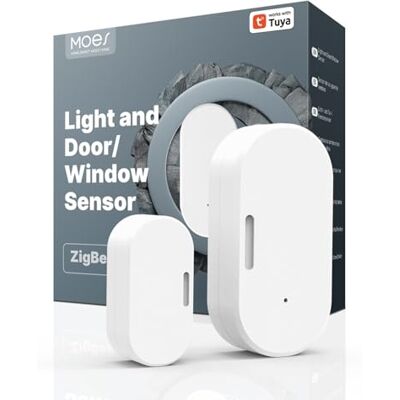 MOES ZigBee deur-/raamsensor met lichtdetectie (0-3000Lux) vereist ZigBee Hub, mobiele statusbewaking, historische records, waarschuwingen voor bijna lege batterijen, Tuya Smart Automation 1 MOES ZigBee deur-/raamsensor met lichtdetectie (0-3000Lux) vereist ZigBee Hub, mobiele statusbewaking, historische records, waarschuwingen voor bijna lege batterijen, Tuya Smart Automation 1