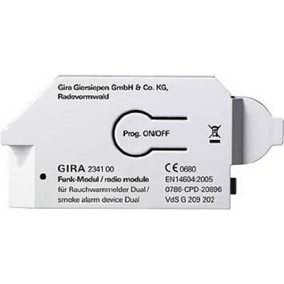 Gira 234100/234700 draadloze module voor rookmelders Dual/VdS Gira 234100/234700 draadloze module voor rookmelders Dual/VdS