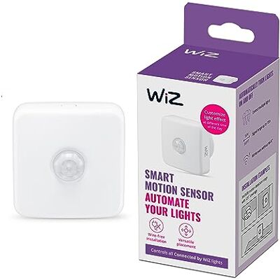 WiZ Bewegingssensor Automatiseer je Slimme Verlichting Eenvoudig Werkt op Batterijen Wi-Fi WiZ Bewegingssensor Automatiseer je Slimme Verlichting Eenvoudig Werkt op Batterijen Wi-Fi