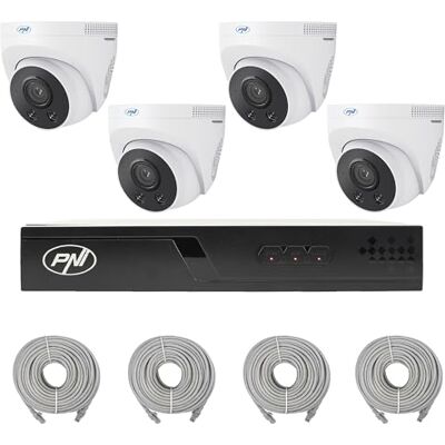 PNI NVR POE House IP710J videobewakingspakket, 4 IP505J camera's, 5 MP en kabel inbegrepen PNI NVR POE House IP710J videobewakingspakket, 4 IP505J camera's, 5 MP en kabel inbegrepen
