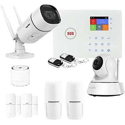 LIFEBOX Alarmset voor thuis, draadloos, wifi en GSM Amazone en 2 wifi-camera's – – KIT11 LIFEBOX Alarmset voor thuis, draadloos, wifi en GSM Amazone en 2 wifi-camera's – – KIT11