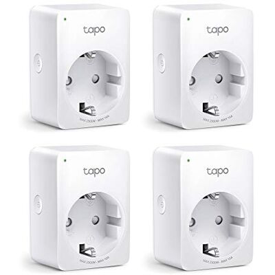 Tapo TP-Link P100 Amazon Alexa-accessoires Smart Home WLAN WiFi-aansluiting Stopcontact, Wit, 4 Stuks Tapo TP-Link P100 Amazon Alexa-accessoires Smart Home WLAN WiFi-aansluiting Stopcontact, Wit, 4 Stuks