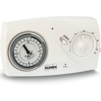 VEMER VE618500 CM100 Timer voor ketel, dagprogrammering, werkt op batterijen, wit VEMER VE618500 CM100 Timer voor ketel, dagprogrammering, werkt op batterijen, wit