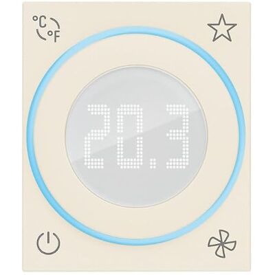 VIMAR 30811.C Line Smart thermostaat met wielen, 2 m, IoT-technologie, standaard Bluetooth 5.0, ingang voor buitentemperatuursensor, verwarming en airconditioning, stroomvoorziening 100-240 V, hennep VIMAR 30811.C Line Smart thermostaat met wielen, 2 m, IoT-technologie, standaard Bluetooth 5.0, ingang voor buitentemperatuursensor, verwarming en airconditioning, stroomvoorziening 100-240 V, hennep