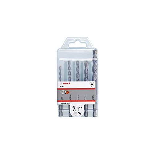 Bosch 5-delig HEX-5 Set Betonboren (voor Beton, Ø 4/5/6/8/10 mm, accessoires Klopboormachine)