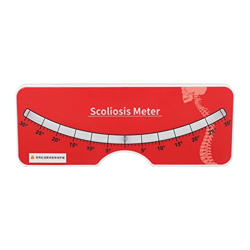 Sonew Scoliose Meetinstrument, Ruggengraat Diagnosemeter 30 Graden Bereik Nauwkeurige Gegevens (rood)