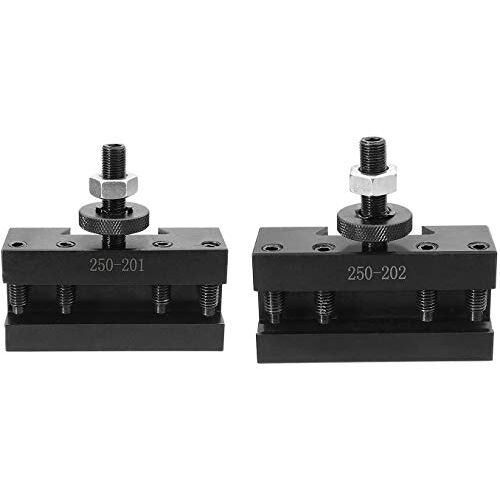 Widybord 2Pcs Quick Change CNC Draaibank Tool Post Draaien Facing Houder Houder Voor Draaibanken Gereedschap-250-201 & 250-202