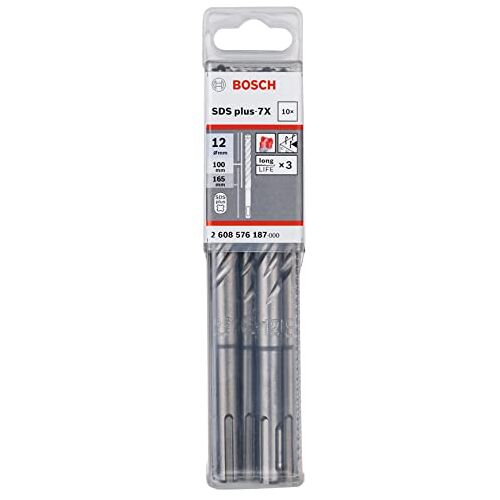 Bosch Boorhamer SDS Plus-7X (voor beton en metselwerk, 12 x 100 x 165 mm, accessoire boorhamer)