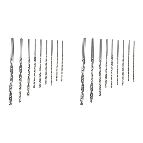 Oladfiop 2 x extra lange HSS-boren 2 mm 2,5 mm 3 mm 4 mm 5 mm 6 mm set