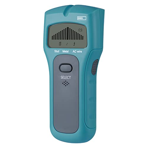 EMOS M0501 Multidetector, leidingzoeker, multifunctioneel detectieapparaat, detectieapparaat voor hout, metaal, stroomleiding, wandscanner, werkt op batterijen, IP54, blauw