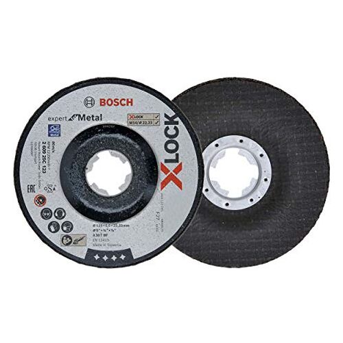 Bosch 5 x Afbraamschijf Expert for Metal (voor metaal, X-LOCK, Ø 125 mm, asgat Ø 22,23 mm, accessoire haakse slijper)