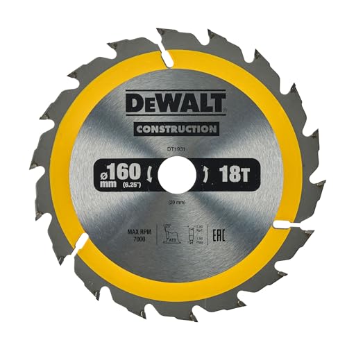 DeWalt Bouwcirkelzaagblad voor handcirkelzagen (160/20, 18WZ, voor snel zagen, 1 stuks) DT1931-QZ