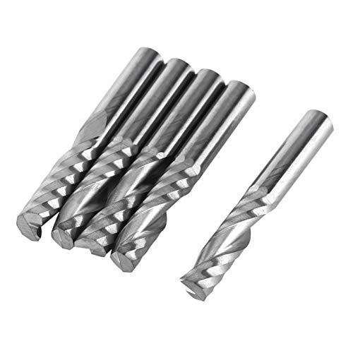 Gonnely Eindfrezen-5 stks 6mm schacht wolfraamcarbide enkele fluit einde molens spiraalsnijders CNC frezen