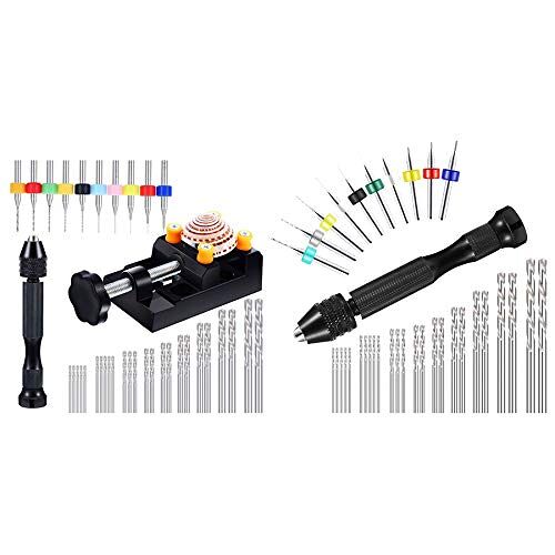 Pyugxab 37 sets handboren, inclusief handboren met pin vork (0,3-1,2 mm PCB-boor) & 36 sets (0,1-1 mm PCB-boor)