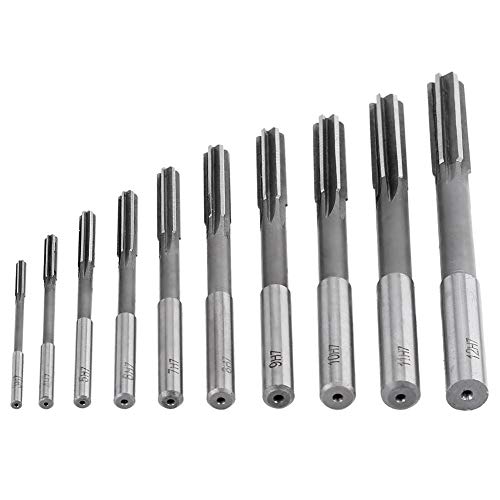 Estink 3,4,5,6,7,8,9,10,11,12mm Duurzaam HSS ruimer Set, rechte schacht frees Tool Set, H7 Chucking Machine ruimer rechte schacht Hand ruimers ruimen Tool Rechte schacht Frees Tool Set 10 STKS