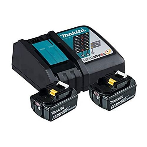 Makita Power Source Kit (2 x gereedschapsaccu met laadstation, reservebatterijen voor elektrisch gereedschap van ) 197570-9