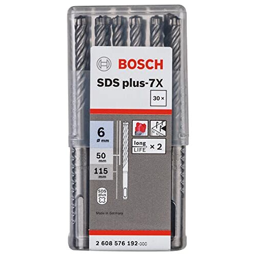 Bosch Boorhamer SDS Plus-7X (voor beton en metselwerk, 6 x 50 x 115 mm, accessoire boorhamer)